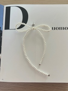 Big Pearl Ribbon Earrings (2ea)